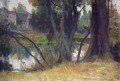Paysage pres de sa maison de Fouras landscape Charles Amable Lenoir